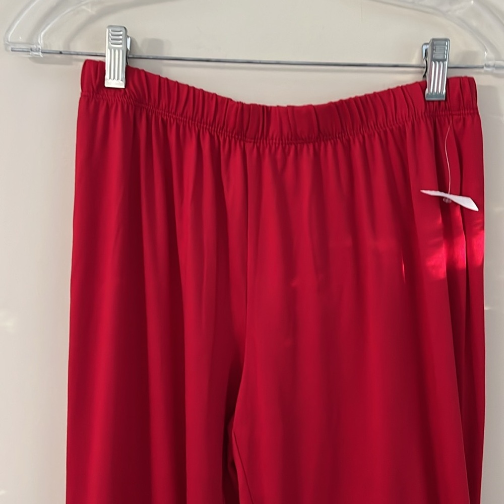 KATE SPADE Red Elasticized Waist Wide Straight Leg Pants NWT - Picture 4 of 10